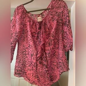 Yoana Barashi flowly pink blouse